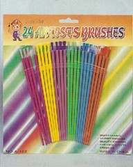 24pc Plastic Artist Brush Set