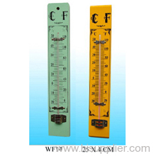 Wooden back indoor thermometer