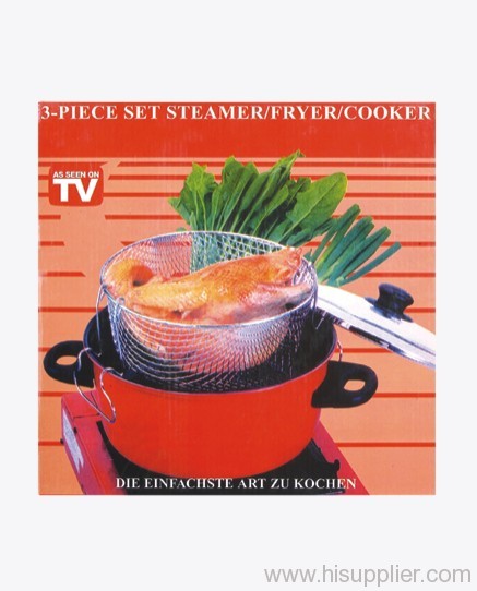 3pcs Steamer/Fryer Cooker Set