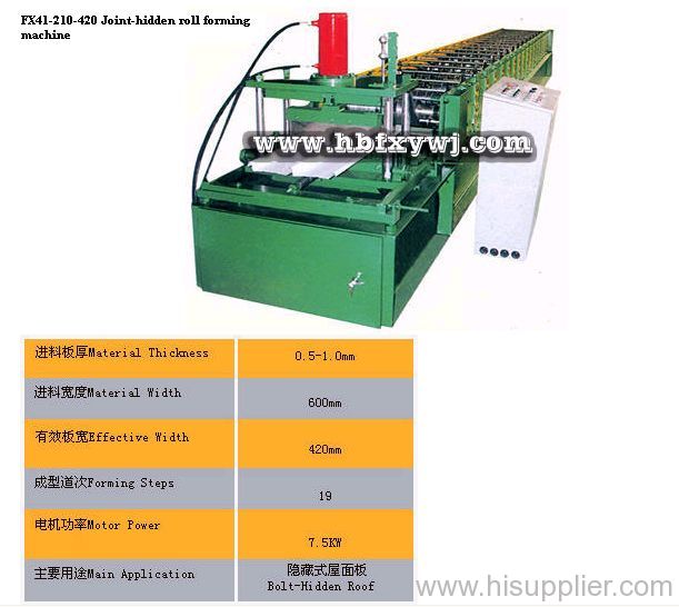 joint-hidden roll Forming Machine