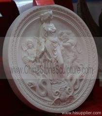 Handcarved Marble Relief Sculpture