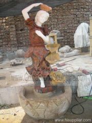 Handcarved Marble Statue Fountain