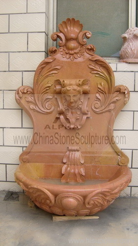 Handcarved Marble Wall Water Fountain
