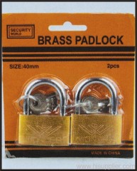 2pc 40mm Brass Padlock