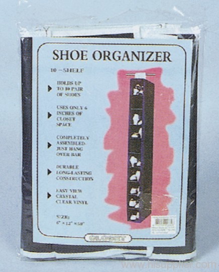 10-Shelf Shoe Organizer In PVC Bag