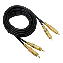 Metal 2RCA Plugs to Metal 2RCA Plugs