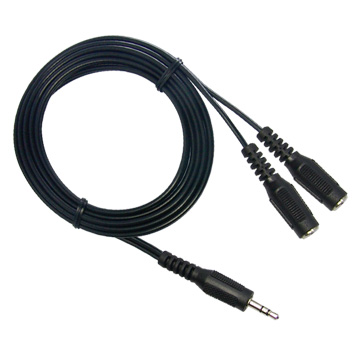 3.5mm Stereo Plug to 2x 3.5mm Stereo Jacks