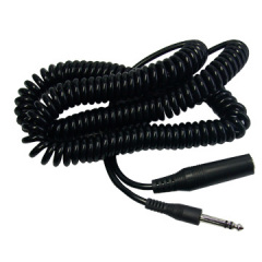 6.35mm Stereo Plug to 6.35mm Stereo Jack Coil Cable