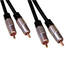 2RCA Plugs to 2RCA Plugs Gold