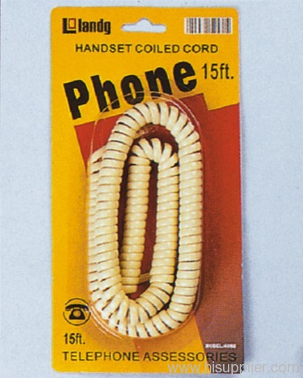 15ft Coil Phone Cord