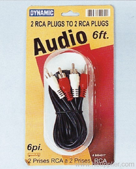 6ft 3.5mm Stereo Plug To 2RCA Plug
