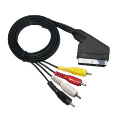 Scart Plug to 4RCA Plugs