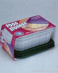 3pc Rectangular  Food Storage Containers