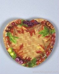 Heart Style Plastic Plate