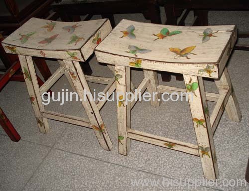 Antique painted stool