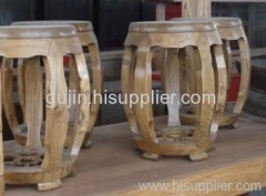 old elm wood stool