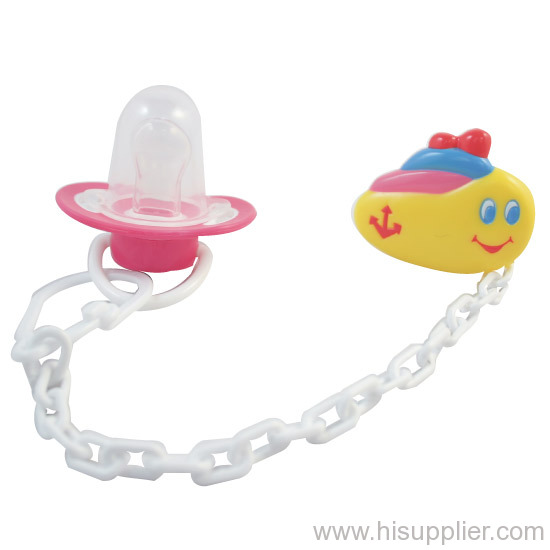 Pacifier with safety clip