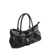 black leather handbag