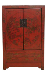 Chinese antique red gilt big cabinet