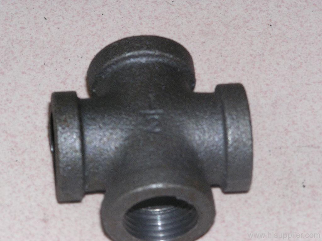 black malleable iron pipe fitting