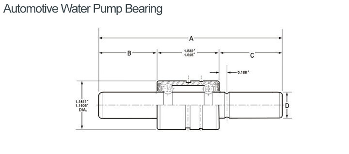 Automotive Double-row ball water pump bearings WIB163090