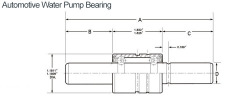 Automotive Water Pump Bearing WIB16301030S