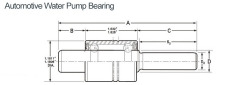 water pump bearing for Auto