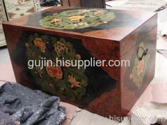 Old painted trunk china