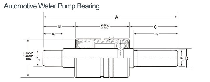 Auto Water Pump Roller Bearing