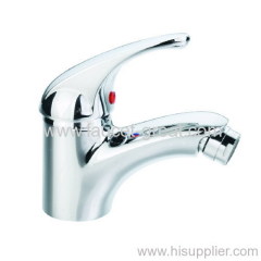 Single lever deck-mount bidet taps