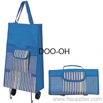 Portable shopping bags with wheels