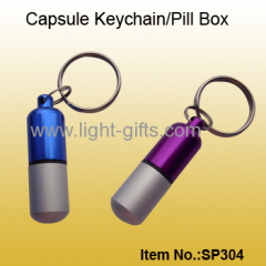 Capsule Keychain Pill Box