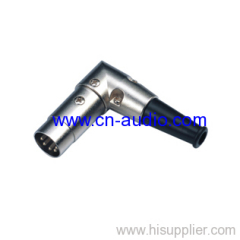 DIN Connector Cable Plug with Right Angle Metal Shield