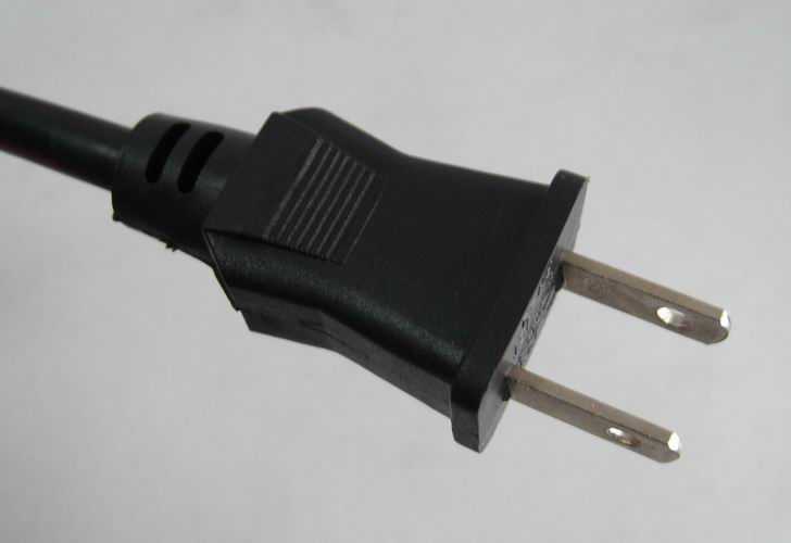 Japanese power cord with two flat pins