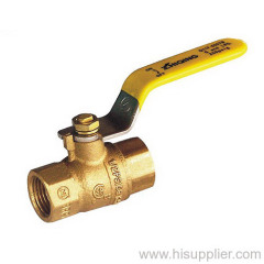 UL & CSA female brass ball valve with steel lever handle