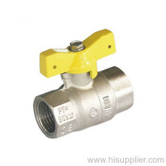 EN331 listed brass ball valve butterfly handle