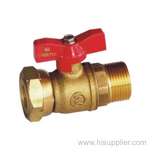 Swicvek nut/ Male brass ball valve with ACS listed