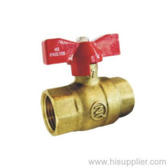 ACS approved F/F brass ball valve with Aluminum T handle
