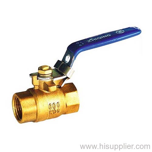 F/F Full Port Brass Ball Valve With Lockable Steel Lever handle