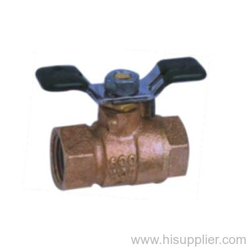 3/4''-1'' F/F Bronze Ball Valve Butterfly handle 600WOG