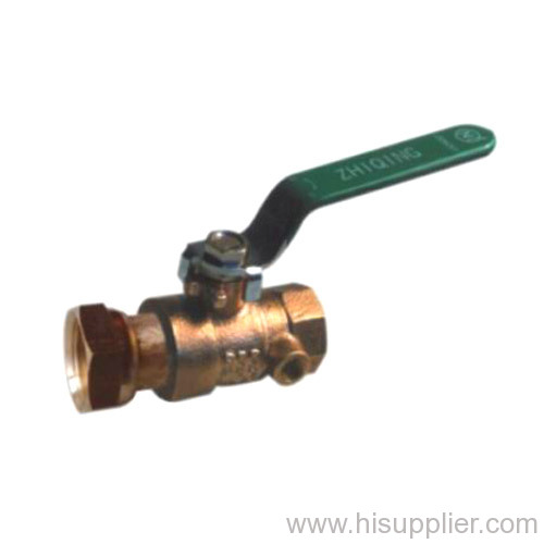 Bronze ball valve with swivel nut