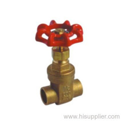 C x C Brass gate valve 200WOG