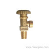 Brass LPG cylinder valve Inlet is W19.8x1/14;outlet is W21.8x1/14LH DN7
