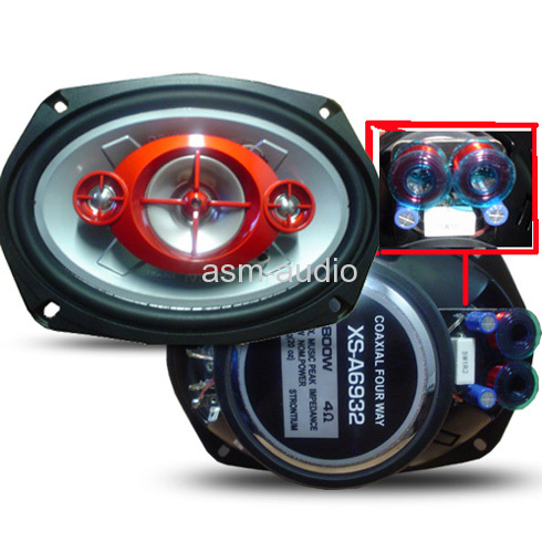 6x9 4-Way 400 Watts Coaxial Car Speakers