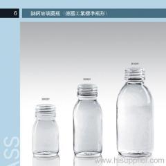 clear glass bottle