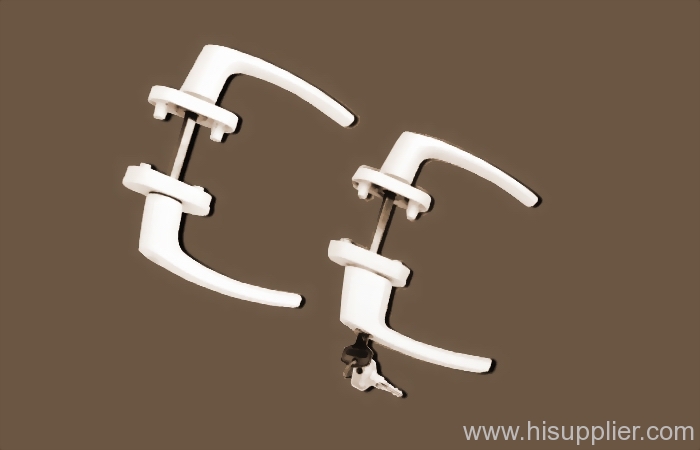 UPVC window twin handle: