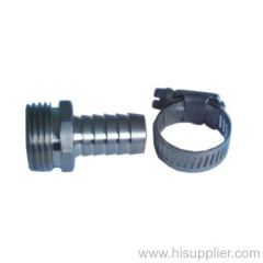 Brass hose coupling with S.S clamp