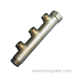 3/4''-1'' male/female 5-way manifold nickel plating