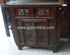 Antique shandong carving cabinet