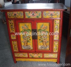 Antique Gansu painted cabinet